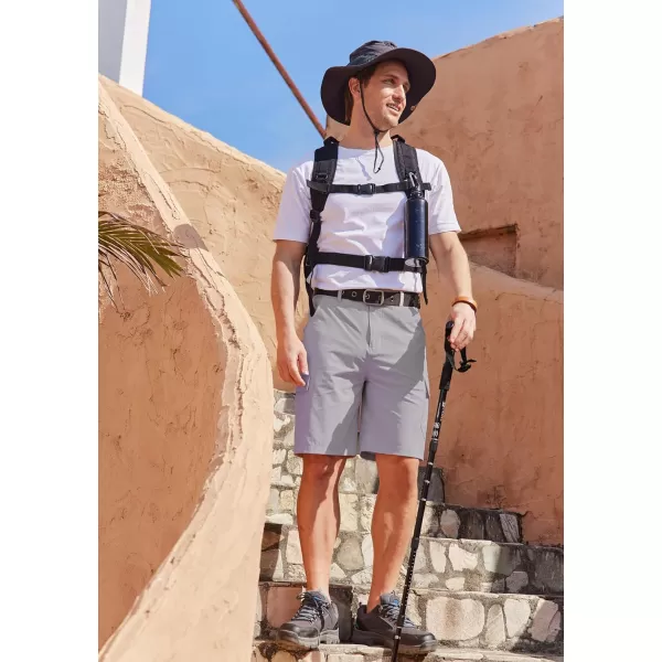 COOFANDY Mens Cargo Shorts Quick Dry Hiking Shorts Lightweight Casual Shorts with Nylon Belt