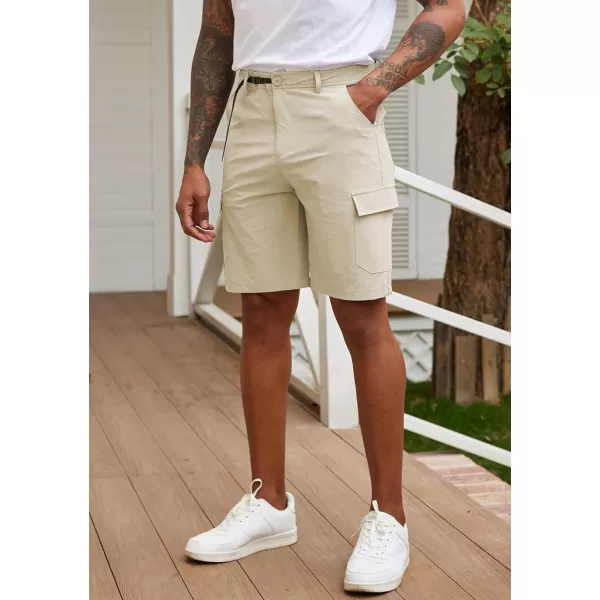 COOFANDY Mens Cargo Shorts Quick Dry Hiking Shorts Lightweight Casual Shorts with Nylon Belt