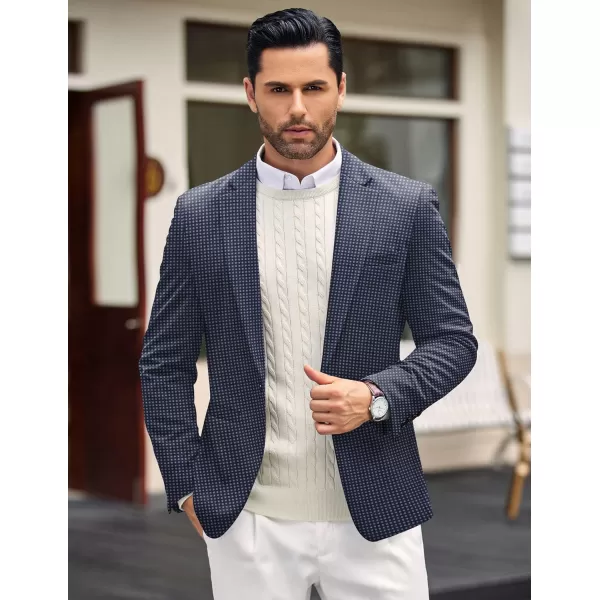 COOFANDY Men's Casual Blazer Jacket One Button Suit Jackets Lightweight Knit Sport Coat