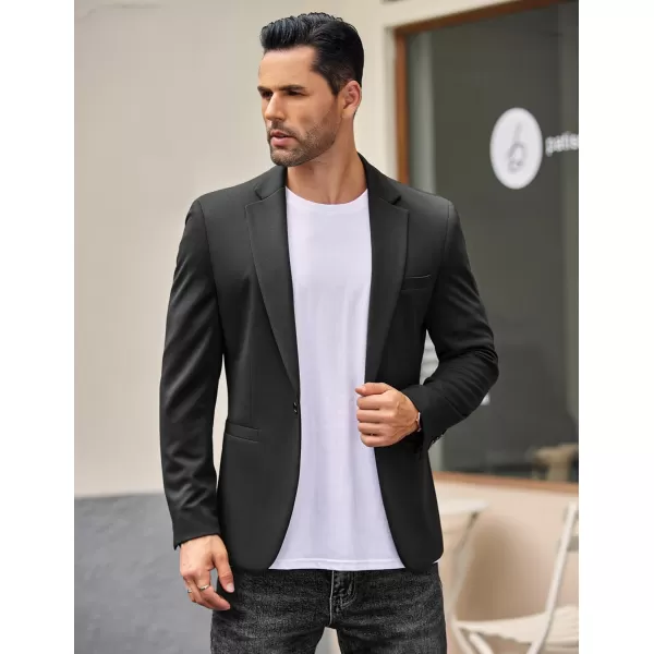 COOFANDY Men's Casual Blazer Jacket One Button Suit Jackets Lightweight Knit Sport Coat