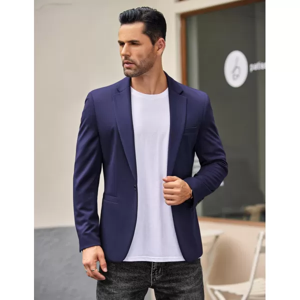 COOFANDY Men's Casual Blazer Jacket One Button Suit Jackets Lightweight Knit Sport Coat