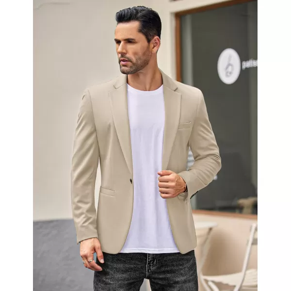 COOFANDY Men's Casual Blazer Jacket One Button Suit Jackets Lightweight Knit Sport Coat