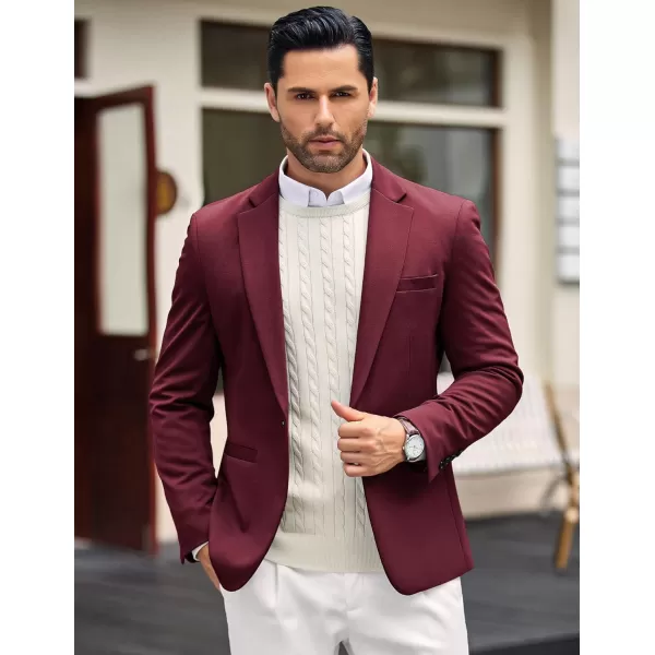 COOFANDY Men's Casual Blazer Jacket One Button Suit Jackets Lightweight Knit Sport Coat