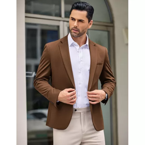 COOFANDY Men's Casual Blazer Jacket One Button Suit Jackets Lightweight Knit Sport Coat