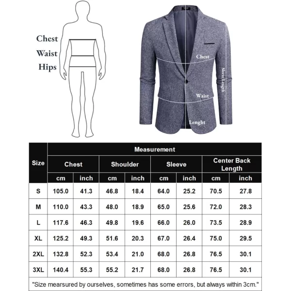 COOFANDY Men's Casual Blazer Suit Jackets Slim Fit One Button Business Sport Coats