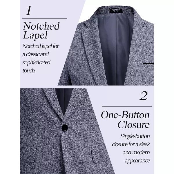 COOFANDY Men's Casual Blazer Suit Jackets Slim Fit One Button Business Sport Coats