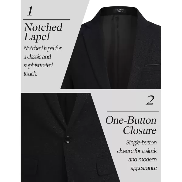 COOFANDY Men's Casual Blazer Suit Jackets Slim Fit One Button Business Sport Coats