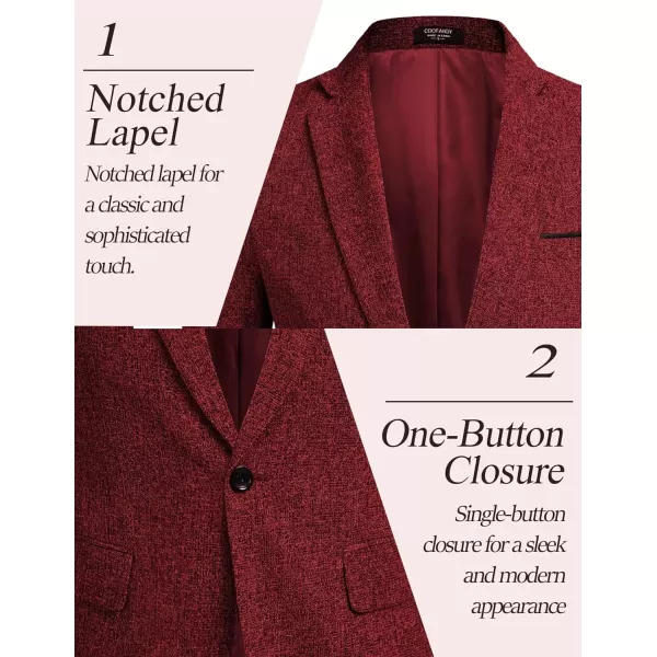 COOFANDY Men's Casual Blazer Suit Jackets Slim Fit One Button Business Sport Coats