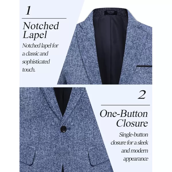 COOFANDY Men's Casual Blazer Suit Jackets Slim Fit One Button Business Sport Coats