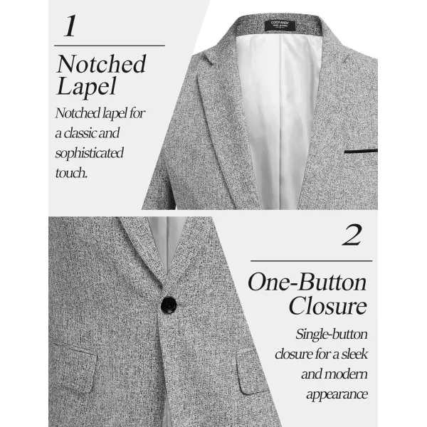 COOFANDY Men's Casual Blazer Suit Jackets Slim Fit One Button Business Sport Coats