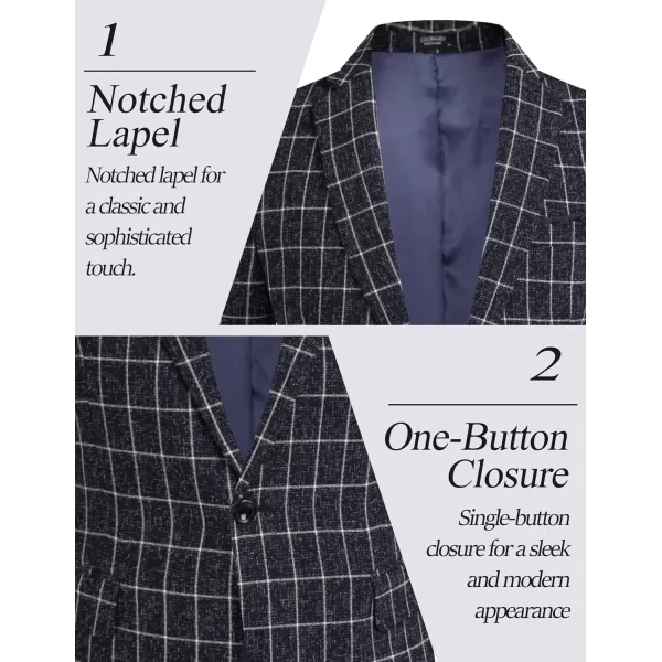COOFANDY Men's Casual Blazer Suit Jackets Slim Fit One Button Business Sport Coats