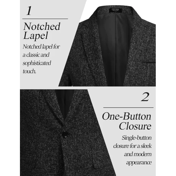 COOFANDY Men's Casual Blazer Suit Jackets Slim Fit One Button Business Sport Coats