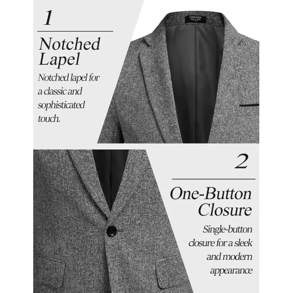 COOFANDY Men's Casual Blazer Suit Jackets Slim Fit One Button Business Sport Coats