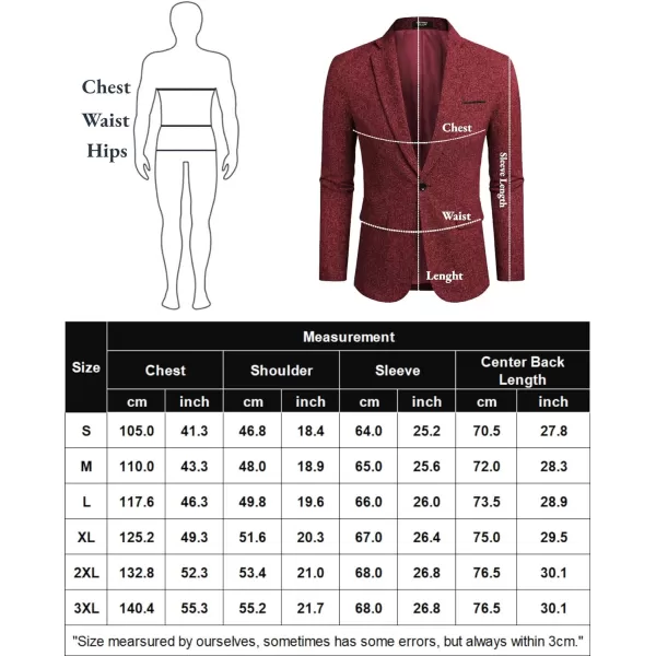 COOFANDY Men's Casual Blazer Suit Jackets Slim Fit One Button Business Sport Coats