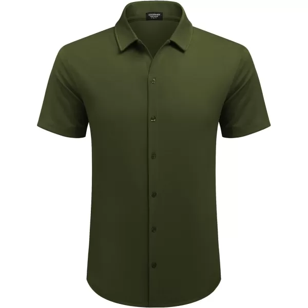 COOFANDY Mens Casual Button Down Shirt Short Sleeve Wrinkle Free Shirts Summer Shirt