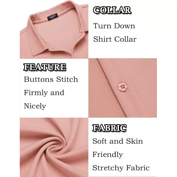 COOFANDY Mens Casual Button Down Shirt Short Sleeve Wrinkle Free Shirts Summer Shirt