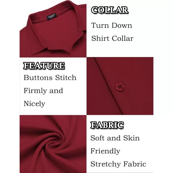 COOFANDY Mens Casual Button Down Shirt Short Sleeve Wrinkle Free Shirts Summer Shirt