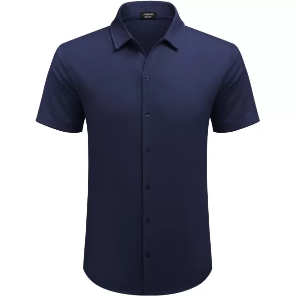 COOFANDY Mens Casual Button Down Shirt Short Sleeve Wrinkle Free Shirts Summer Shirt