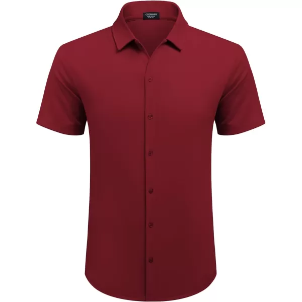 COOFANDY Mens Casual Button Down Shirt Short Sleeve Wrinkle Free Shirts Summer Shirt