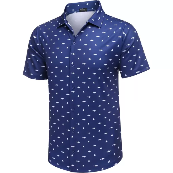 COOFANDY Mens Casual Button Down Shirt Short Sleeve Wrinkle Free Shirts Summer Shirt