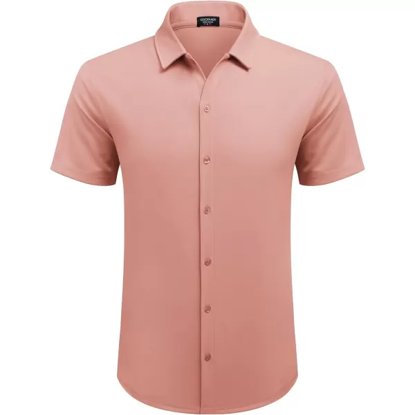 COOFANDY Mens Casual Button Down Shirt Short Sleeve Wrinkle Free Shirts Summer Shirt