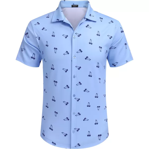 COOFANDY Mens Casual Button Down Shirt Short Sleeve Wrinkle Free Shirts Summer Shirt