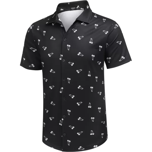 COOFANDY Mens Casual Button Down Shirt Short Sleeve Wrinkle Free Shirts Summer Shirt