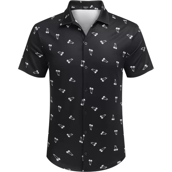 COOFANDY Mens Casual Button Down Shirt Short Sleeve Wrinkle Free Shirts Summer Shirt