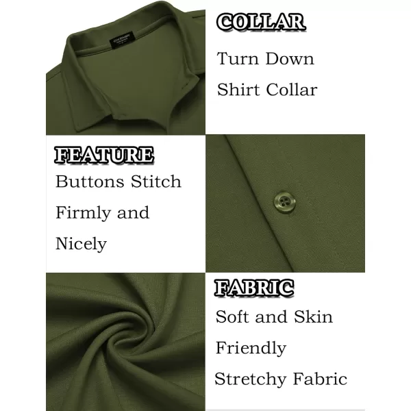 COOFANDY Mens Casual Button Down Shirt Short Sleeve Wrinkle Free Shirts Summer Shirt