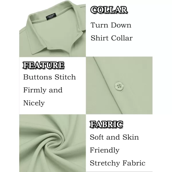 COOFANDY Mens Casual Button Down Shirt Short Sleeve Wrinkle Free Shirts Summer Shirt