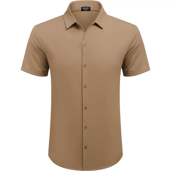 COOFANDY Mens Casual Button Down Shirt Short Sleeve Wrinkle Free Shirts Summer Shirt