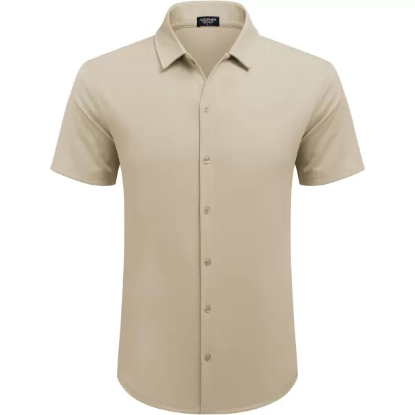 COOFANDY Mens Casual Button Down Shirt Short Sleeve Wrinkle Free Shirts Summer Shirt
