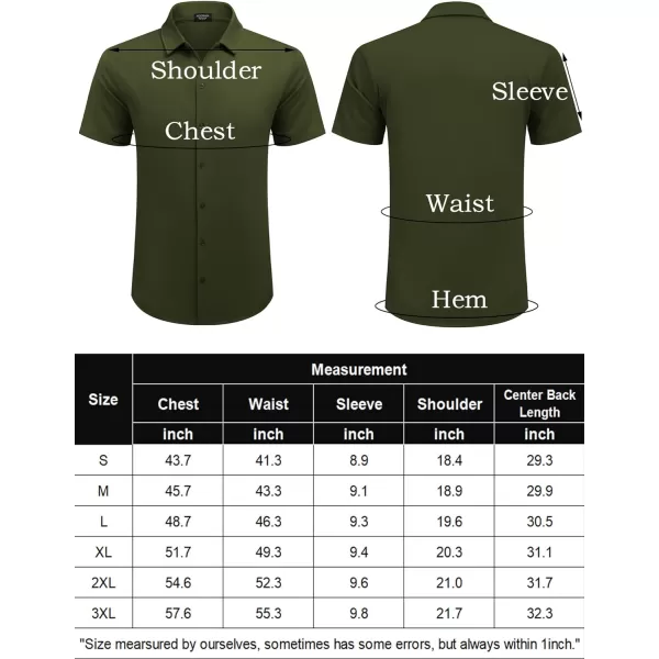 COOFANDY Mens Casual Button Down Shirt Short Sleeve Wrinkle Free Shirts Summer Shirt