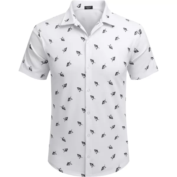 COOFANDY Mens Casual Button Down Shirt Short Sleeve Wrinkle Free Shirts Summer Shirt