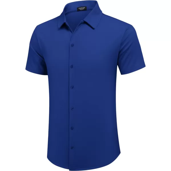COOFANDY Mens Casual Button Down Shirt Short Sleeve Wrinkle Free Shirts Summer Shirt