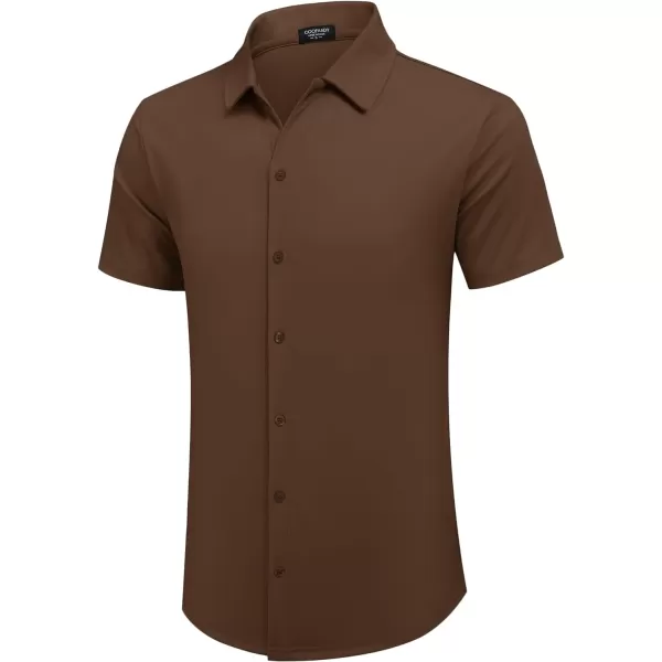 COOFANDY Mens Casual Button Down Shirt Short Sleeve Wrinkle Free Shirts Summer Shirt