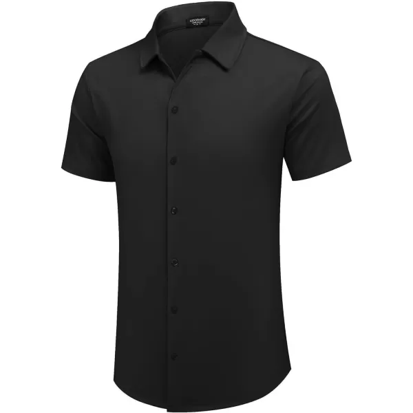 COOFANDY Mens Casual Button Down Shirt Short Sleeve Wrinkle Free Shirts Summer Shirt