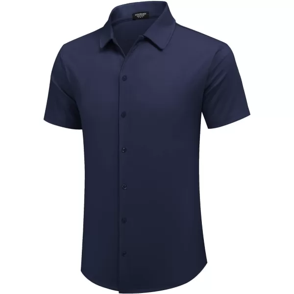 COOFANDY Mens Casual Button Down Shirt Short Sleeve Wrinkle Free Shirts Summer Shirt