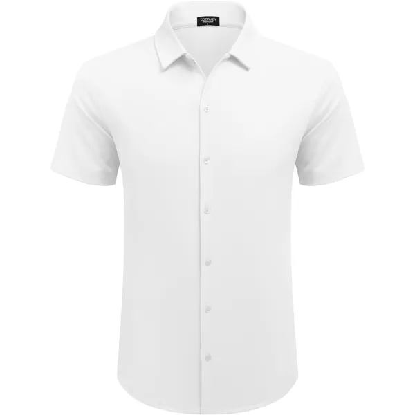 COOFANDY Mens Casual Button Down Shirt Short Sleeve Wrinkle Free Shirts Summer Shirt
