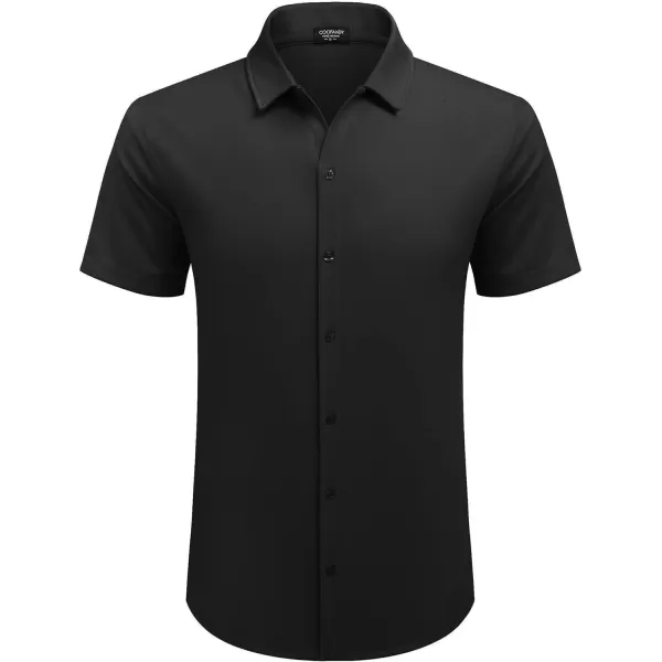 COOFANDY Mens Casual Button Down Shirt Short Sleeve Wrinkle Free Shirts Summer Shirt