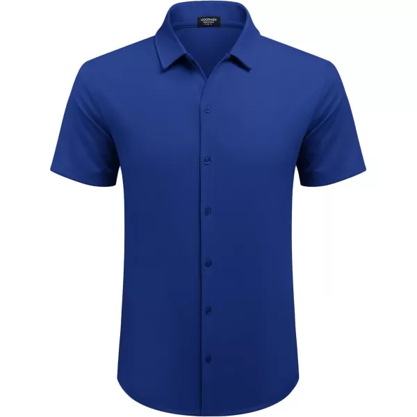 COOFANDY Mens Casual Button Down Shirt Short Sleeve Wrinkle Free Shirts Summer Shirt