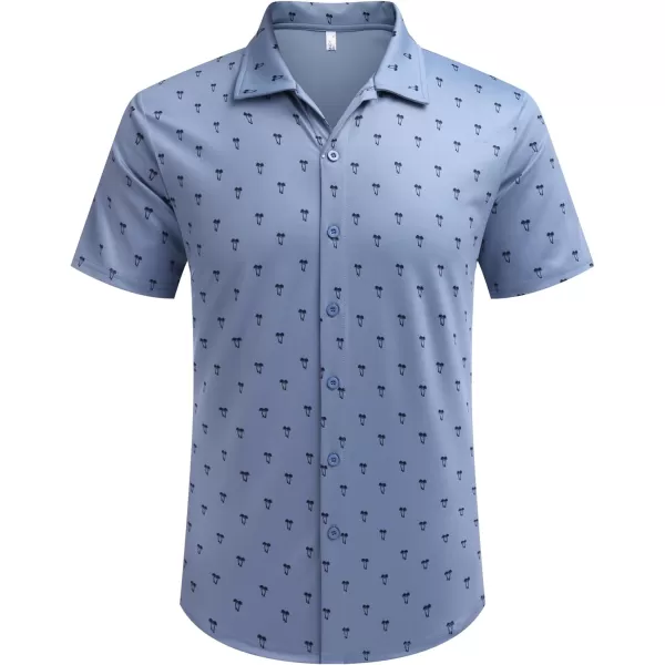 COOFANDY Mens Casual Button Down Shirt Short Sleeve Wrinkle Free Shirts Summer Shirt