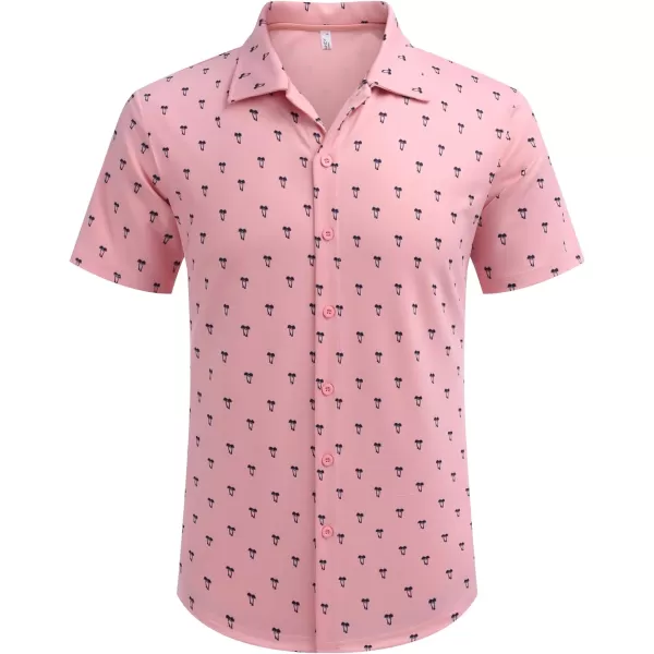 COOFANDY Mens Casual Button Down Shirt Short Sleeve Wrinkle Free Shirts Summer Shirt