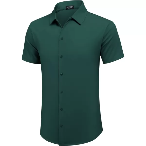 COOFANDY Mens Casual Button Down Shirt Short Sleeve Wrinkle Free Shirts Summer Shirt