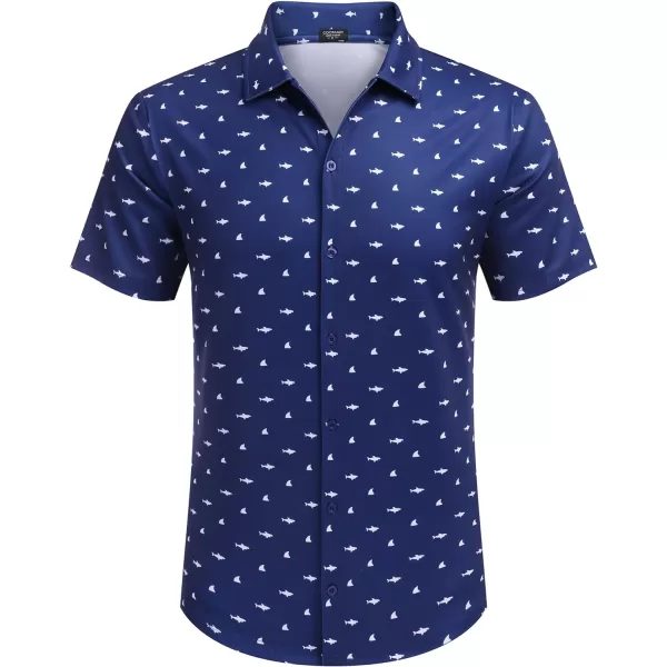 COOFANDY Mens Casual Button Down Shirt Short Sleeve Wrinkle Free Shirts Summer Shirt