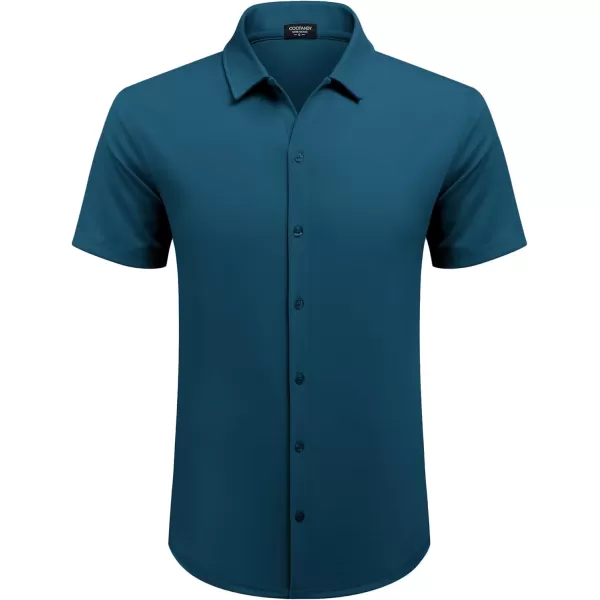 COOFANDY Mens Casual Button Down Shirt Short Sleeve Wrinkle Free Shirts Summer Shirt
