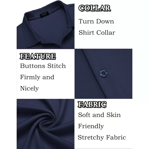 COOFANDY Mens Casual Button Down Shirt Short Sleeve Wrinkle Free Shirts Summer Shirt
