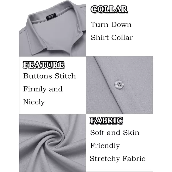 COOFANDY Mens Casual Button Down Shirt Short Sleeve Wrinkle Free Shirts Summer Shirt