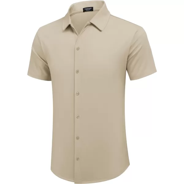 COOFANDY Mens Casual Button Down Shirt Short Sleeve Wrinkle Free Shirts Summer Shirt