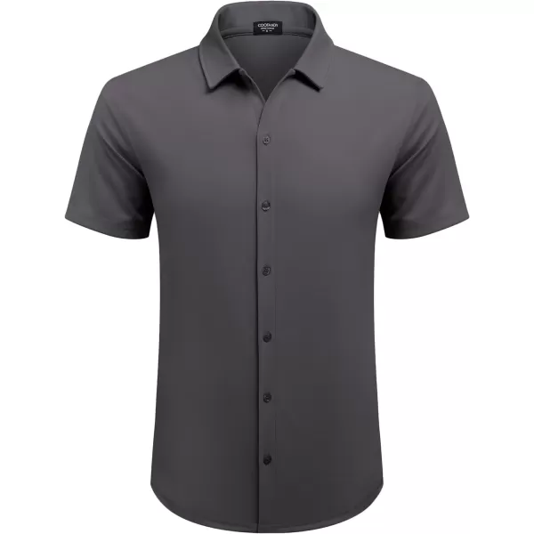COOFANDY Mens Casual Button Down Shirt Short Sleeve Wrinkle Free Shirts Summer Shirt